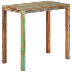 Table De Bar 112x60x108 Cm Bois De Récupération Solide VidaXL