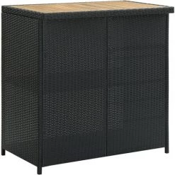 Hommoo Ensemble De Bar 3 Pcs Resine Tressee Noir 11 Hommoo Ensemble De Bar 3 Pcs Resine Tressee Noir -Table haute et bar Soldes 54154258 5