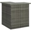 Hommoo Table D'angle De Bar Gris 100x50x105 Cm Resine Tressee -Table haute et bar Soldes 54167458 1