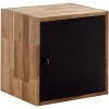 NETFURNITURE Chêne De Porte Cube Matride - Marron -Table haute et bar Soldes 54286953 1