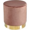NETFURNITURE Velvet Rose Lourd Pouffe (pack De 1) - Rose -Table haute et bar Soldes 54286973 1