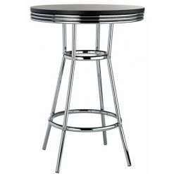 NETFURNITURE Phoenix Retro American Diner Style Table - Le Noir