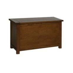 NETFURNITURE Coffre De Rangement En Bois Antique Bozz - Brun Foncé - Marron