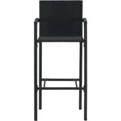 TRUE DEAL Ensemble De Bar De Jardin 3 Pcs Noir -Table haute et bar Soldes 54483762 4