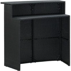 TRUE DEAL Ensemble De Bar De Jardin 3 Pcs Noir -Table haute et bar Soldes 54483762 5