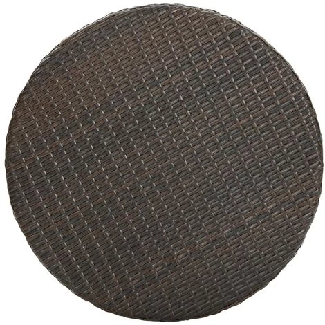 TRUE DEAL Meuble De Bar De Jardin 5 Pcs Et Coussins Résine Tressée Marron 6 TRUE DEAL Meuble De Bar De Jardin 5 Pcs Et Coussins Résine Tressée Marron – Image 4