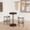 TRUE DEAL Meuble De Bar De Jardin 3 Pcs Et Coussins Résine Tressée Marron -Table haute et bar Soldes 54488279 1