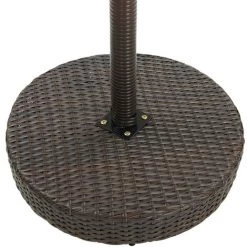 TRUE DEAL Meuble De Bar De Jardin 3 Pcs Et Coussins Résine Tressée Marron -Table haute et bar Soldes 54488279 5