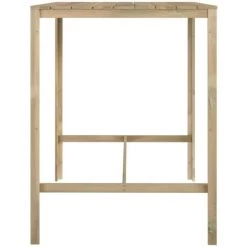 YOUTHUP Table De Bar 110x100x110 Cm Bois De Pin Imprégné - Brun -Table haute et bar Soldes 54515135 4