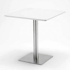 AHD AMAZING HOME DESIGN Table Carrée 70x70 Pour Bars Restaurants Hôtels Base Centrale Horeca | Couleur: Blanc - Argent 9 AHD AMAZING HOME DESIGN Table Carrée 70x70 Pour Bars Restaurants Hôtels Base Centrale Horeca | Couleur: Blanc - Argent -Table haute et bar Soldes 54686337 3