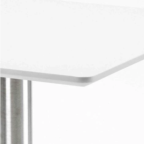 AHD AMAZING HOME DESIGN Table Carrée 70x70 Pour Bars Restaurants Hôtels Base Centrale Horeca | Couleur: Blanc - Argent 6 AHD AMAZING HOME DESIGN Table Carrée 70x70 Pour Bars Restaurants Hôtels Base Centrale Horeca | Couleur: Blanc - Argent – Image 4