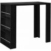 HELLOSHOP26 Table De Bar Stylée Avec Surfaces De Rangement Table Bistrot Avec 3 étagères Panneaux De Particules 117 X 57 X 107 Cm Noir - Noir 2 HELLOSHOP26 Table De Bar Stylée Avec Surfaces De Rangement Table Bistrot Avec 3 étagères Panneaux De Particules 117 X 57 X 107 Cm Noir - Noir -Table haute et bar Soldes 54927329 1