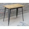 MEUBLE HOUSE Mange-debout 120x70cm En Bois Exotique Et Métal "Dowtoun" - Marron -Table haute et bar Soldes 54941370 1