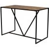 MEUBLE HOUSE Table De Bar En Bois Exotique Et Métal "Jack" - Noir -Table haute et bar Soldes 54941372 1