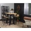 MEUBLE HOUSE Table Haute 120cm Métal Et Bois "Los Angeles" - Marron -Table haute et bar Soldes 54941416 1