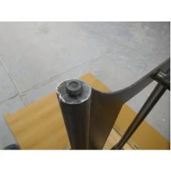 MEUBLE HOUSE Table Haute 120cm Métal Et Bois "Los Angeles" - Marron -Table haute et bar Soldes 54941416 4