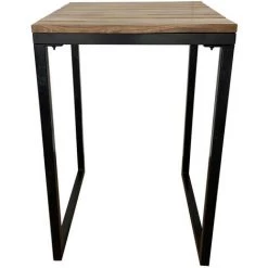 MEUBLE HOUSE Mange-debout Carré En Bois Exotique 70x70 Cm "Garden" - Marron -Table haute et bar Soldes 54941438 5