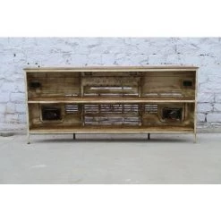 MEUBLE HOUSE Bar Industriel "TATA" Collection Nola - Vert -Table haute et bar Soldes 54941468 4
