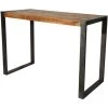 MEUBLE HOUSE Table De Bar Style Factory Bois Et Métal 120x70cm "New York" - Marron -Table haute et bar Soldes 54941501 1