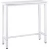 HELLOSHOP26 Table De Bar Table De Bistrot Structure En Métal Plateau En Aggloméré Table Haute Table à Manger 100 Cm Blanc - Blanc -Table haute et bar Soldes 55080482 1
