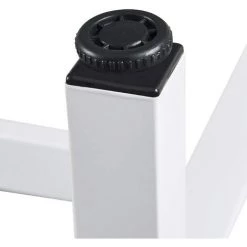 HELLOSHOP26 Table De Bar Table De Bistrot Structure En Métal Plateau En Aggloméré Table Haute Table à Manger 100 Cm Blanc - Blanc -Table haute et bar Soldes 55080482 5