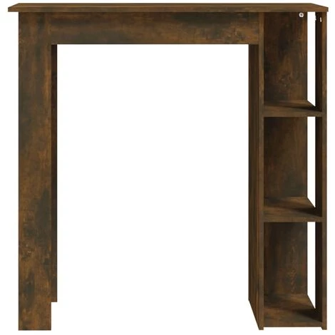 YOUTHUP Table De Bar Avec étagère Chêne Fumé 102x50x103,5 Cm Aggloméré - Brun 5 YOUTHUP Table De Bar Avec étagère Chêne Fumé 102x50x103,5 Cm Aggloméré - Brun – Image 3