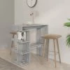 YOUTHUP Table De Bar Et étagère De Rangement Sonoma Gris 100x50x101,5cm - Gris -Table haute et bar Soldes 55262629 1