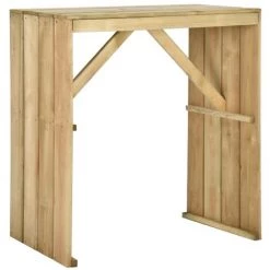 YOUTHUP Table De Bar 100x60x110 Cm Bois De Pin Imprégné - Brun