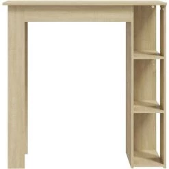 YOUTHUP Table De Bar Avec étagère Chêne Sonoma 102x50x103,5cm Aggloméré - Brun -Table haute et bar Soldes 55264349 5