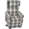 YOUTHUP Fauteuil De Massage Inclinable Blanc Et Gris Tissu - Gris -Table haute et bar Soldes 55266410 1