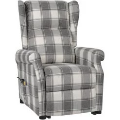 YOUTHUP Fauteuil De Massage Inclinable Blanc Et Gris Tissu - Gris 8 YOUTHUP Fauteuil De Massage Inclinable Blanc Et Gris Tissu - Gris -Table haute et bar Soldes 55266410 2