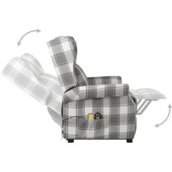 YOUTHUP Fauteuil De Massage Inclinable Blanc Et Gris Tissu - Gris 10 YOUTHUP Fauteuil De Massage Inclinable Blanc Et Gris Tissu - Gris -Table haute et bar Soldes 55266410 4