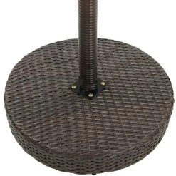 Topdeal Meuble De Bar De Jardin 3 Pcs Et Coussins Résine Tressée Marron FF3064758_FR -Table haute et bar Soldes 55276459 4