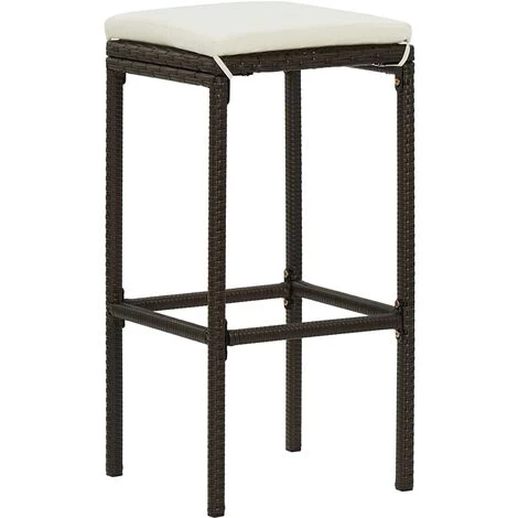 Topdeal Meuble De Bar De Jardin 5 Pcs Et Coussins Résine Tressée Marron FF3064777_FR 5 Topdeal Meuble De Bar De Jardin 5 Pcs Et Coussins Résine Tressée Marron FF3064777_FR – Image 3
