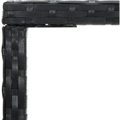 INLIFE Table De Bar De Jardin Noir 70x70x110cm Résine Tressée Et Verre -Table haute et bar Soldes 55640032 4