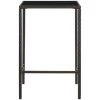 INLIFE Table De Bar De Jardin Marron 70x70x110 Cm Résine Tressée Verre -Table haute et bar Soldes 55640041 1