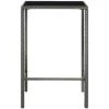INLIFE Table De Bar De Jardin Gris 70x70x110cm Résine Tressée Et Verre -Table haute et bar Soldes 55640050 1