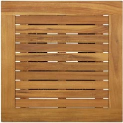 INLIFE Table De Bar Noir 60x60x110 Cm Résine Tressée Et Bois D'acacia -Table haute et bar Soldes 55640295 4