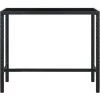 INLIFE Table Bar De Jardin Noir 130x60x110 Cm Résine Tressée Et Verre 1 INLIFE Table Bar De Jardin Noir 130x60x110 Cm Résine Tressée Et Verre -Table haute et bar Soldes 55640496 1