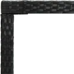INLIFE Table Bar De Jardin Noir 130x60x110 Cm Résine Tressée Et Verre -Table haute et bar Soldes 55640496 4