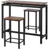 AZKOEESY Table à Manger Avec 2 Chaises En Bois De Fer Pour Cuisine, Sallon, Bar, Restaurant -Table haute et bar Soldes 55847996 1