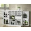 VENTE-UNIQUE.COM Meuble De Bar GORDON - Hévéa & MDF - Coloris Blanc - Blanc -Table haute et bar Soldes 55881583 1