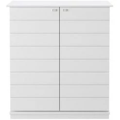 VENTE-UNIQUE.COM Meuble De Bar GORDON - Hévéa & MDF - Coloris Blanc - Blanc -Table haute et bar Soldes 55881583 4