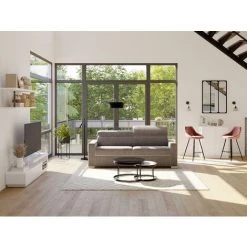 VENTE-UNIQUE.COM Meuble De Bar GORDON - Hévéa & MDF - Coloris Blanc - Blanc -Table haute et bar Soldes 55881583 5