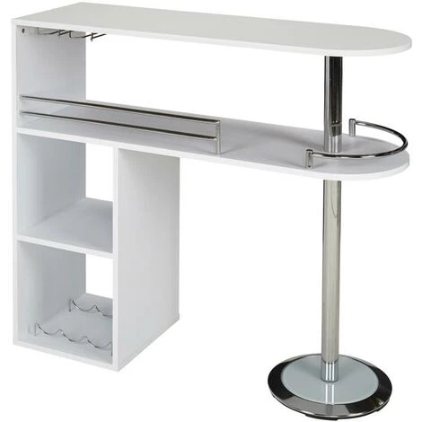 VENTE-UNIQUE.COM Meuble De Bar FRANZ - Blanc - Blanc 4 VENTE-UNIQUE.COM Meuble De Bar FRANZ - Blanc - Blanc – Image 2