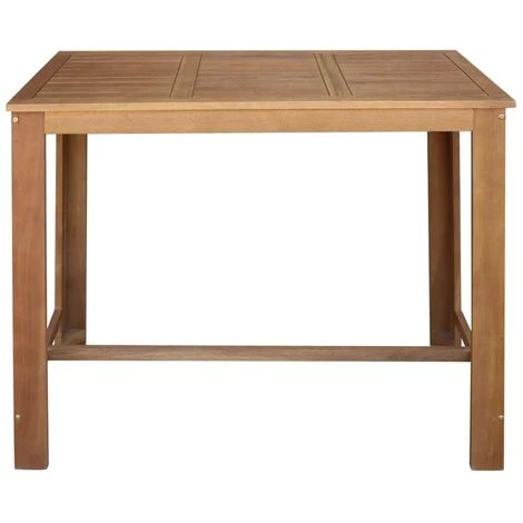 HELLOSHOP26 Table Haute Mange Debout Bar Bistrot Bois D'acacia Massif 120 Cm - Bois 4 HELLOSHOP26 Table Haute Mange Debout Bar Bistrot Bois D'acacia Massif 120 Cm - Bois – Image 2