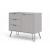 NETFURNITURE AUGUSTINE GRY SMALDBOED 1 DOORS 3 DES TIROIRS - Gris