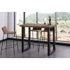 Table Haute En Bois Coloris Chêne Américain / Pieds Noir - Longueur 120 X Profondeur 70 X Hauteur 100 Cm -PEGANE- 1 Table Haute En Bois Coloris Chêne Américain / Pieds Noir - Longueur 120 X Profondeur 70 X Hauteur 100 Cm -PEGANE- -Table haute et bar Soldes 56477306 1