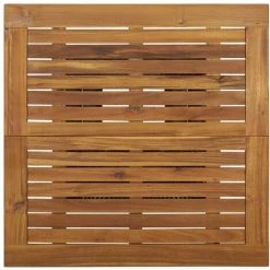 Topdeal Table De Bar Gris 80x80x110 Cm Résine Tressée Et Bois D'acacia FF313466_FR -Table haute et bar Soldes 56578286 4