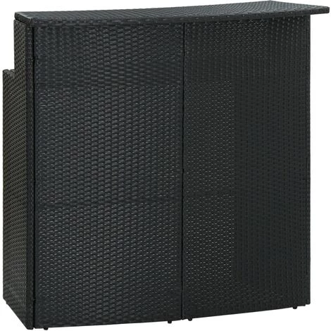 Topdeal Table De Bar De Jardin Noir 120x55x110 Cm Résine Tressée FF313468_FR 3 Topdeal Table De Bar De Jardin Noir 120x55x110 Cm Résine Tressée FF313468_FR